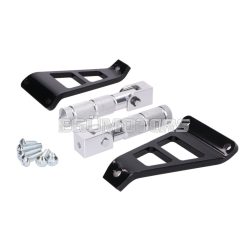   Pillion footrest set CNC silver for Beta RR 50 (with bracket)