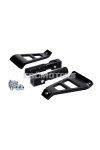 Pillion footrest set CNC black for Beta RR 50 (with bracket)