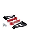 Pillion footrest set CNC red for Beta RR 50 (with bracket)