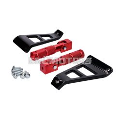 Pillion footrest set CNC red for Beta RR 50 (with bracket)