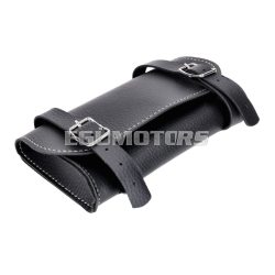   Tool bag, saddle bag black 140x80mm for Piaggio, Vespa Ciao, Si, Bravo, Boxer, Grillo, moped, mokick, bicycle