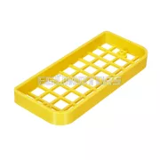 OEM Standard lámparács szögletes, hátsó lámpához (ABS műanyag), sárga, Piaggio Ciao P/PX