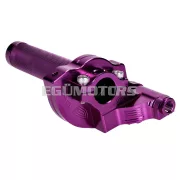 101 Octane rövid löketű gázmarkolat, lila, CNC, 22 mm-es kormányhoz, robogó, moped