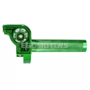 101 Octane rövid löketű gázmarkolat, zöld, CNC, 22 mm-es kormányhoz, robogó, moped