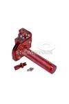 101 Octane rövid löketű gázmarkolat, piros, CNC, 22 mm-es kormányhoz, robogó, moped