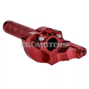 101 Octane rövid löketű gázmarkolat, piros, CNC, 22 mm-es kormányhoz, robogó, moped