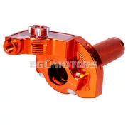 101 Octane rövid löketű gázmarkolat, narancssárga, CNC, 22 mm-es kormányhoz, robogó, moped