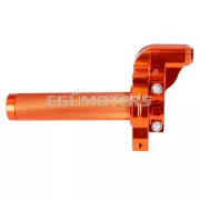 101 Octane rövid löketű gázmarkolat, narancssárga, CNC, 22 mm-es kormányhoz, robogó, moped