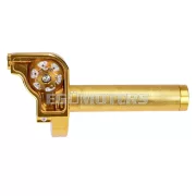 101 Octane rövid löketű gázmarkolat, sárga, CNC, 22 mm-es kormányhoz, robogó, moped