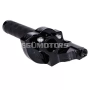 101 Octane rövid löketű gázmarkolat, fekete, CNC, 22 mm-es kormányhoz, robogó, moped