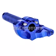 101 Octane rövid löketű gázmarkolat, kék, CNC, 22 mm-es kormányhoz, robogó, moped