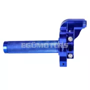 101 Octane rövid löketű gázmarkolat, kék, CNC, 22 mm-es kormányhoz, robogó, moped