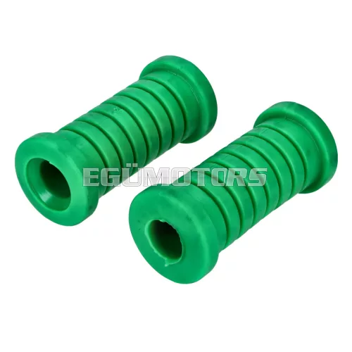 OEM Standard lábtartó gumiszett hátsó, D=35mm, perem=43mm, teljes hossz=91mm, zöld, Simson