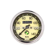 Kilométeróra 140 km/h, kerek, 80 mm, Puch logóval, Puch Monza, MS, MV
