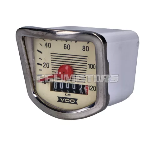 Kilométeróra, trapéz alakú, 120 km/h, Zündapp
