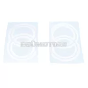 OEM Standard matrica készlet 3D fekete, 4 darab, Gilera Runner 50 / 125 / 180
