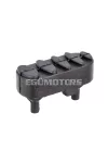 OEM Standard lábtartó gumi bal, 2.1x6.7x4mm, fekete, Derbi Senda