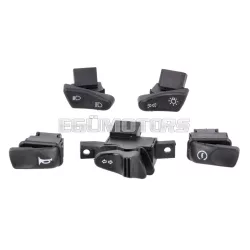   OEM Standard 5 darabos kapcsoló készlet, Vespa GT, GTS, S, LX, Piaggio Fly, Liberty, Sfera (2017-ig)