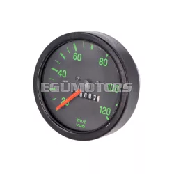   OEM Standard kilométeróra 120km/h, fekete/zöld, Kreidler, Hercules, Puch, Zündapp