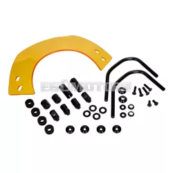   101 Octane szélvédő rövid, sárga sötétített, konzollal, Vespa Primavera 50, 125, 150