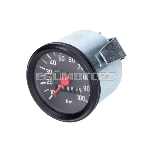 101 Octane kilométeróra D=60mm, 100km/h, fekete, Puch Monza