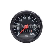101 Octane kilométeróra D=60mm, 100km/h, fekete, Puch Monza