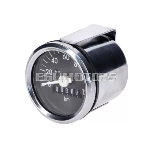 OEM Standard kilométeróra 48mm, krómozott keret, 120km/h, Kreidler, Puch Maxi, Sachs, Zündapp, Tomos, Hercules
