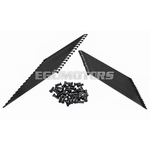 Spoke set 16 inch black for Simson S50, S51, S70, S53, S83 Enduro