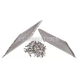   Küllőkészlet 171mm / 177mm, rozsdamentes acél, Simson S50, S51, S70, S53, S83 Enduro