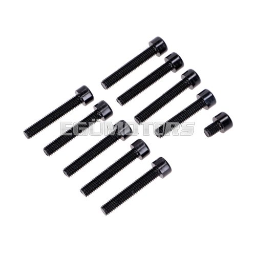 Screw set M6 black anodized engine cover for Simson S50, S51, S70, S53, S83 Enduro