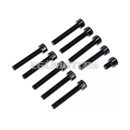 Csavarkészlet M6, fekete eloxált, motorfedélhez, Simson S50, S51, S70, S53, S83 Enduro