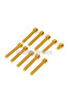Screw set M6 gold-coloured anodized engine cover for Simson S50, S51, S70, S53, S83 Enduro