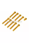 Csavarkészlet M6, arany eloxált, motorfedélhez, Simson S50, S51, S70, S53, S83 Enduro