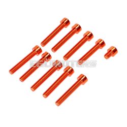   Screw set M6 orange anodized engine cover for Simson S50, S51, S70, S53, S83 Enduro