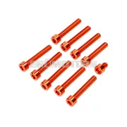 Csavarkészlet M6, narancssárga eloxált, motorfedélhez, Simson S50, S51, S70, S53, S83 Enduro