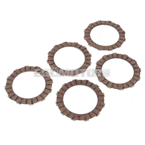 Kuplungtárcsa súrlódótárcsa készlet, 5 darab, Simson S50, S51, S70, S53, S83 Enduro