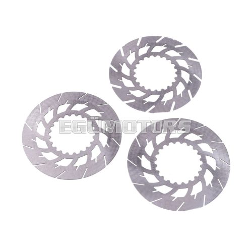 Clutch plates set 3-piece metal 1.0mm for Simson S50, S51, S70, S53, S83 Enduro