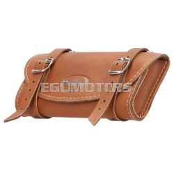   Tool bag, saddle bag Selle Monte Grappa made of brown leather L=150mm for Piaggio, Vespa Ciao, Si, Bravo, Boxer, Grillo