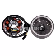 101 Octane generátor / gyújtás átalakító készlet, elektronikus érintkezés nélküli, 12V, óramutató járásával megegyező forgásirány, Puch Maxi E50, Hercules Prima GT, Sachs RS 50 506 motorhoz