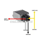 101 Octane generátor / gyújtás átalakító készlet, elektronikus érintkezés nélküli, 12V, óramutató járásával megegyező forgásirány, Puch Maxi E50, Hercules Prima GT, Sachs RS 50 506 motorhoz