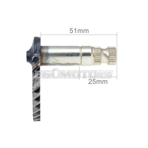 101 Octane Indítótengely komplett 51mm / 25mm GY6 50cc, 139QMB