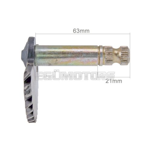 kickstart spindle complete 63mm / 21mm for GY6 50cc, 139QMB