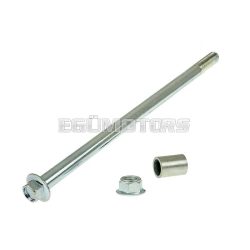 front wheel axle 215mm for China scooter GY6 50cc 4-stroke