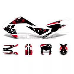   Matrica készlet fekete-fehér-piros, fényes, Aprilia RX50 (2018-tól) Euro4