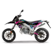 Matrica készlet fekete-rózsaszín-kék, matt, Aprilia RX50 (2018-tól) Euro4