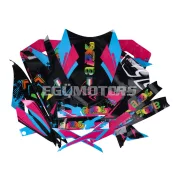 Matrica készlet fekete-rózsaszín-kék, fényes, Aprilia RX50 (2018-tól) Euro4