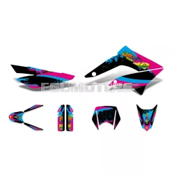   Matrica készlet fekete-rózsaszín-kék, fényes, Derbi Senda DRD (2011-2017)