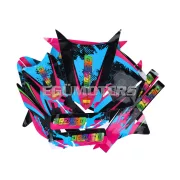 Matrica készlet fekete-rózsaszín-kék, fényes, Derbi Senda DRD (2011-2017)