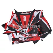 Matrica készlet fekete-fehér-piros, matt, Gilera RCR (2011-2017)