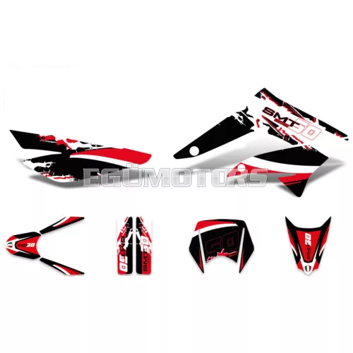 Matrica készlet fekete-fehér-piros, fényes, Gilera SMT (2011-2017)